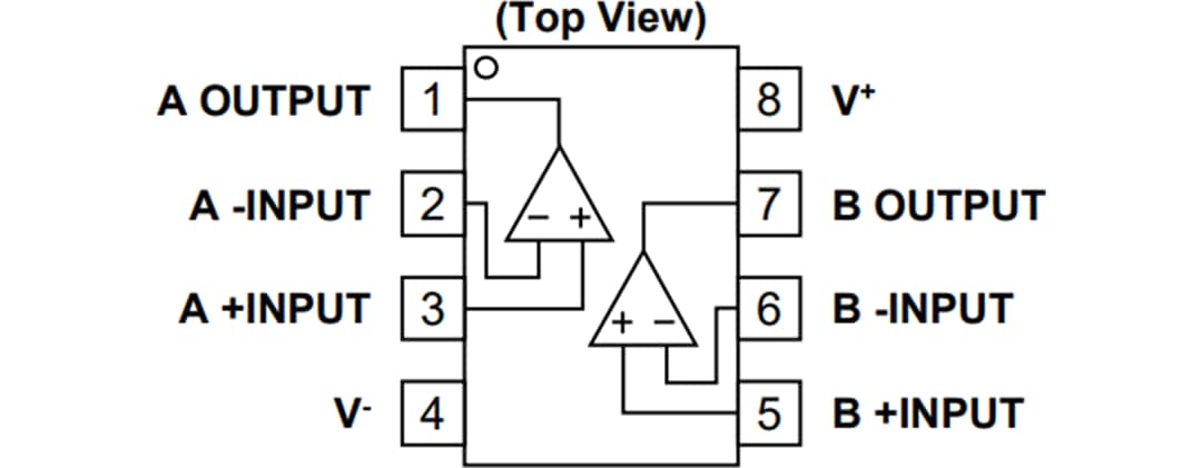 Mechanical Drawing - Nisshinbo NJU7066 Dual-Channel CMOS Op Amp