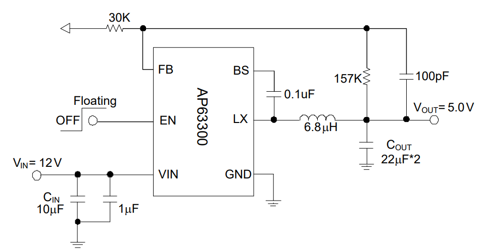 原理图 - Diodes Incorporated AP63300/1-EVM 评估板