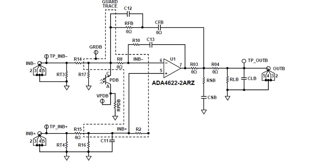 原理图 - Analog Devices Inc. EVAL-ADA4622-2评估板