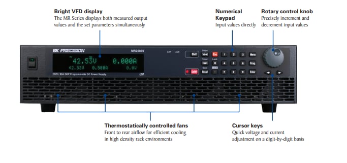 Chart - B&K Precision MR Multi-Range Programmable DC Power Supplies