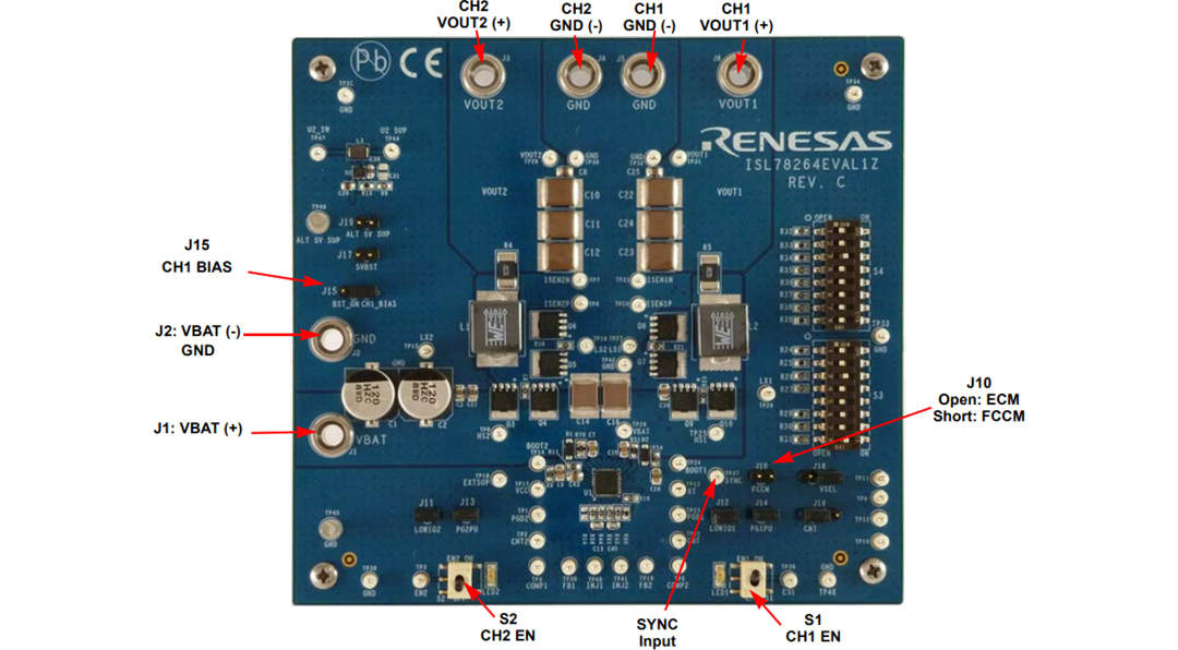 Renesas Electronics ISL78264EVAL1Z评估板