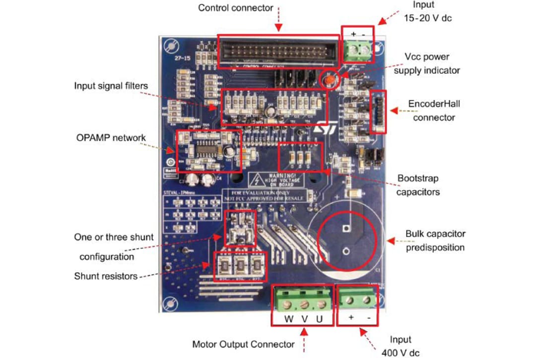 STMicroelectronics STEVAL-IPMM15B 1500W电机控制电源板