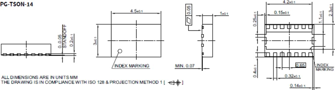 机械图纸 - Infineon Technologies TLT9255WLC高速CAN FD收发器