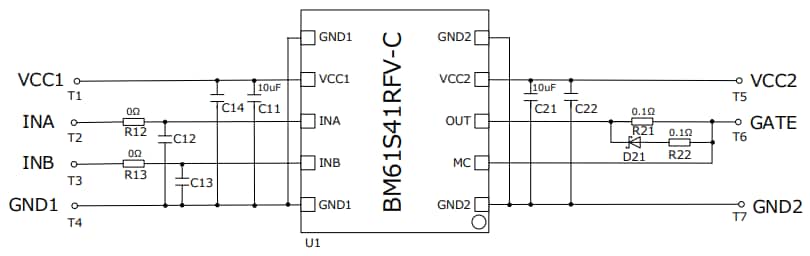 原理图 - ROHM Semiconductor BM61S41RFV-EVK001评估板