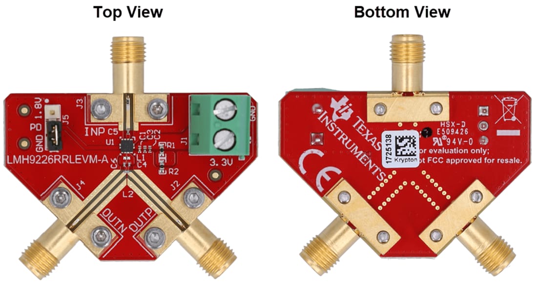 机械图纸 - Texas Instruments LMH9226RRLEVM放大器评估模块