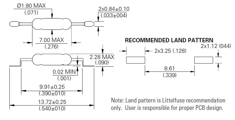 图表 - Littelfuse MISM-7 7mm表面贴装磁簧开关