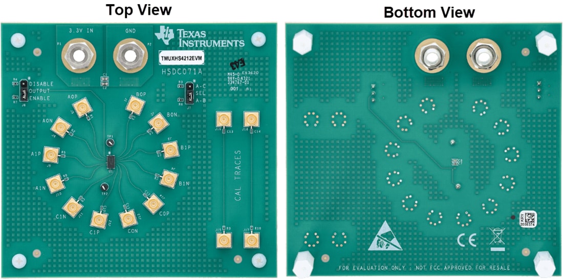 机械图纸 - Texas Instruments TMUXHS4212EVM多路复用器/解复用器评估模块 (EVM)
