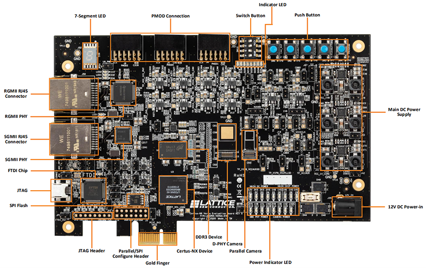 机械图纸 - Lattice Semiconductor Certus-NX Versa开发板