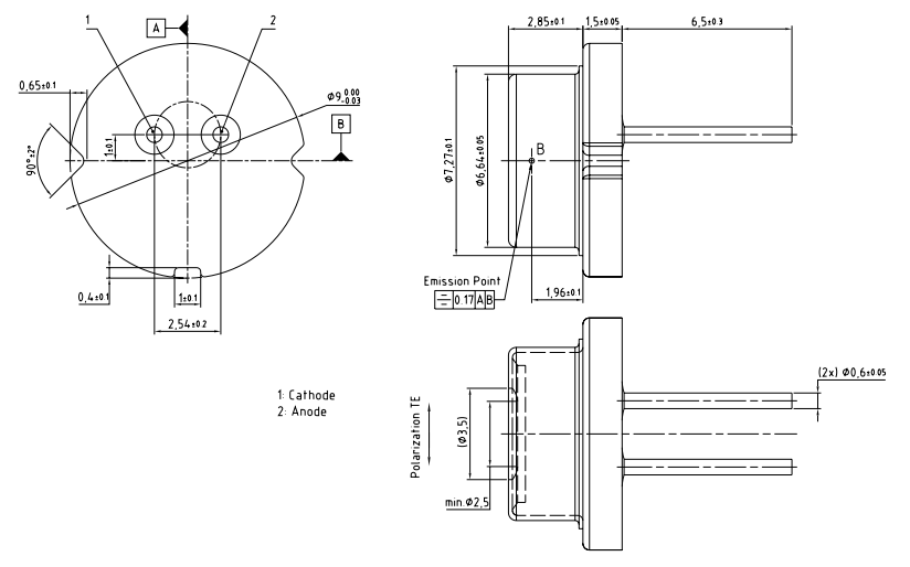 ams OSRAM PLPT9 450LA_E蓝色激光二极管