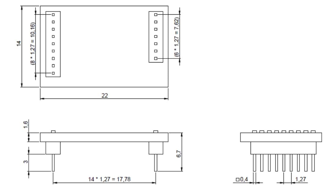 机械图纸 - Bosch BMM150 Shuttle Board 3.0