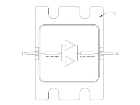 框图 - MACOM CGHV31500F1 2.7GHz至3.1GHz 500W氮化镓高电子迁移率晶体管 (HEMT)
