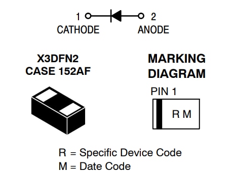 onsemi NSDP301MX3单PIN二极管