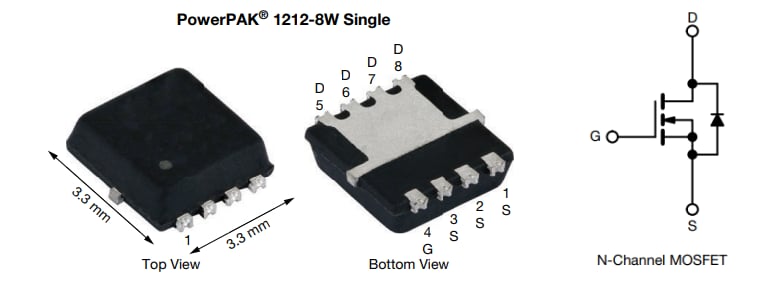 Vishay / Siliconix SQSA12CENW汽车用N沟道100V MOSFET
