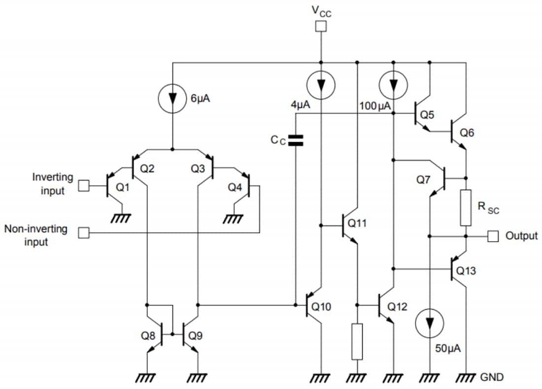 原理图 - STMicroelectronics LM2904B低功耗双通道运算放大器