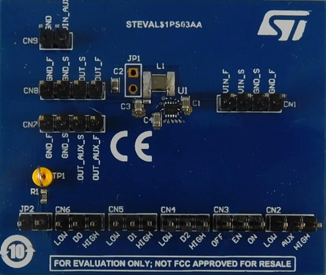 机械图纸 - STMicroelectronics STEVAL-1PS03A转换器评估板