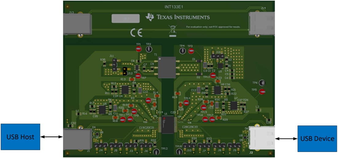 机械图纸 - Texas Instruments ISOUSB211DPEVM中继器评估模块