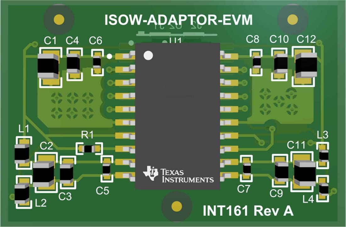 机械图纸 - Texas Instruments ISOW-ADAPTOR-EVM数字隔离器评估模块 (EVM)