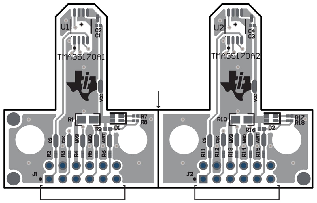 机械图纸 - Texas Instruments TMAG5170UEVM 3D霍尔效应传感器EVM