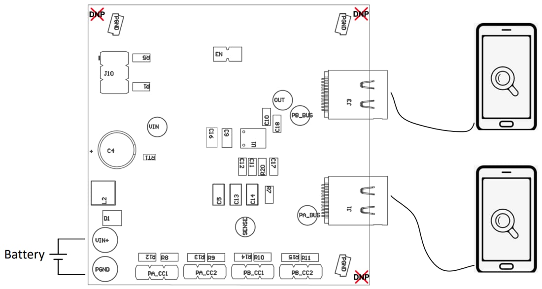 机械图纸 - Texas Instruments TPS25859Q1EVM-161控制器评估模块
