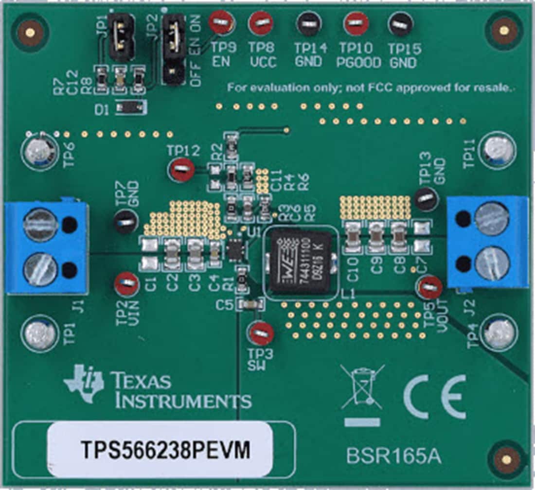 机械图纸 - Texas Instruments TPS566238PEVM转换器评估模块 (EVM)