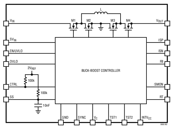 框图 - Analog Devices Inc. LTM8083降压-升压μModule稳压器