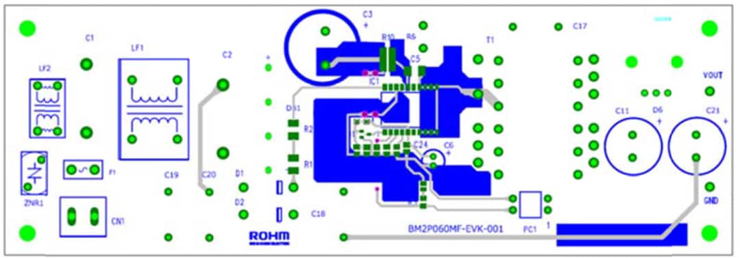 机械图纸 - ROHM Semiconductor BM2P060MF-EVK-001评估板