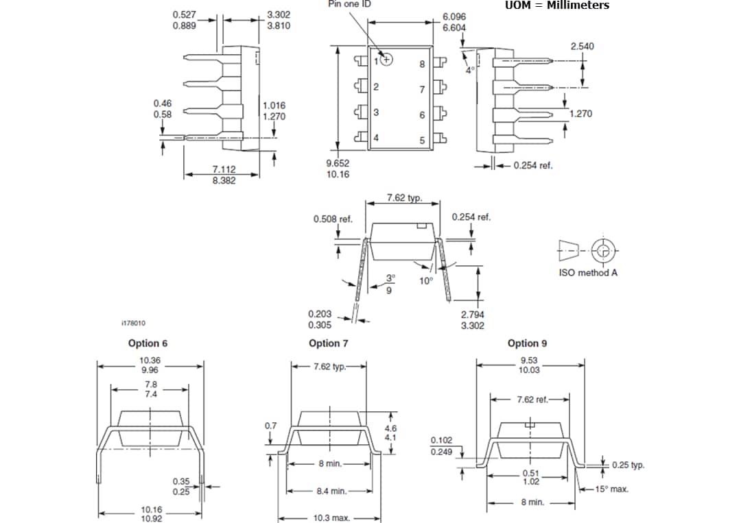 机械图纸 - Vishay IL300线性光耦合器