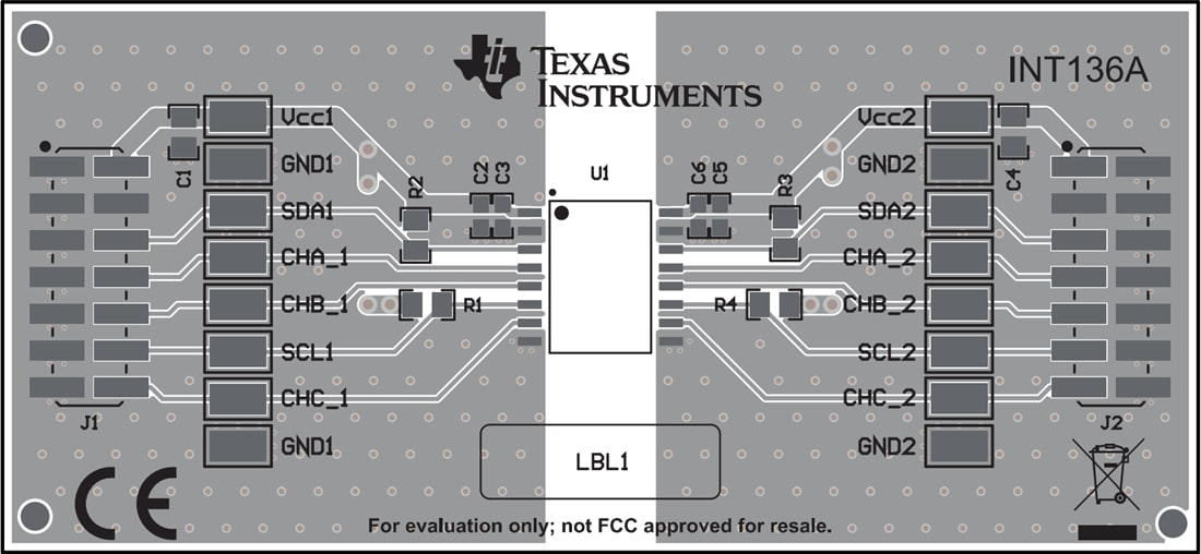 机械图纸 - Texas Instruments ISO1644DWEVM隔离器评估模块 (EVM)