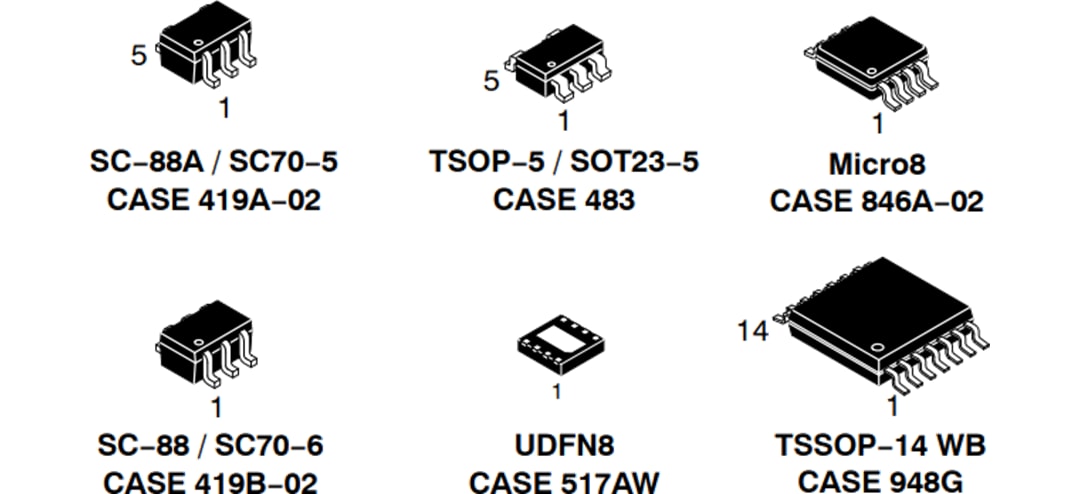 机械图纸 - onsemi NCS2180x和NCV2180x精密运算放大器
