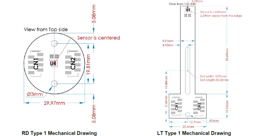Mechanical Drawing - Monolithic Power Systems (MPS) TBMA800 Test Boards