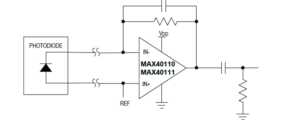 应用电路图 - Analog Devices / Maxim Integrated MAX40110与MAX40111精密运算放大器