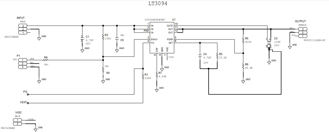 原理图 - Analog Devices Inc. SCP-LT3094-EVALZ评估板
