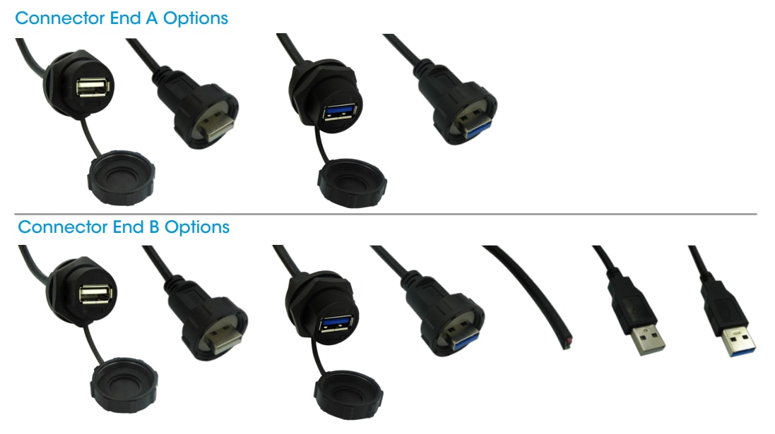 Stewart Connector / Cinch Connectivity Solutions IP67 USB Type-A电缆组件