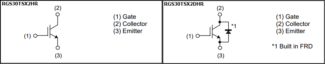 原理图 - ROHM Semiconductor RGS30TSX2DHR和RGS30TSX2HR AEC-Q101 IGBT