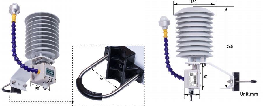 机械图纸 - Seeed Studio SenseCAP ORCH S4天气传感器