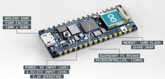 Arduino Nano RP2040连接