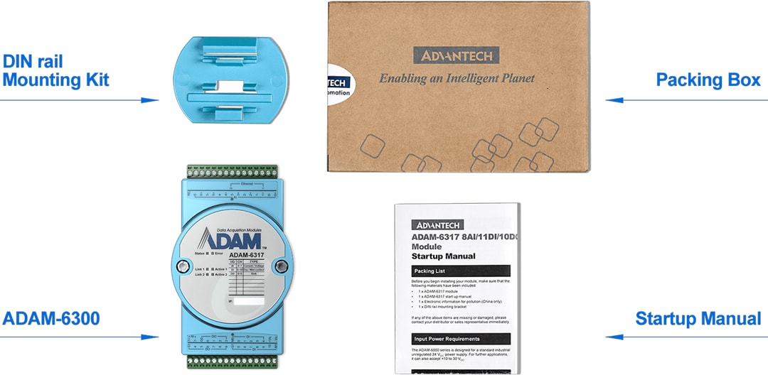 Advantech ADAM-6300 OPC UA以太网I/O模块