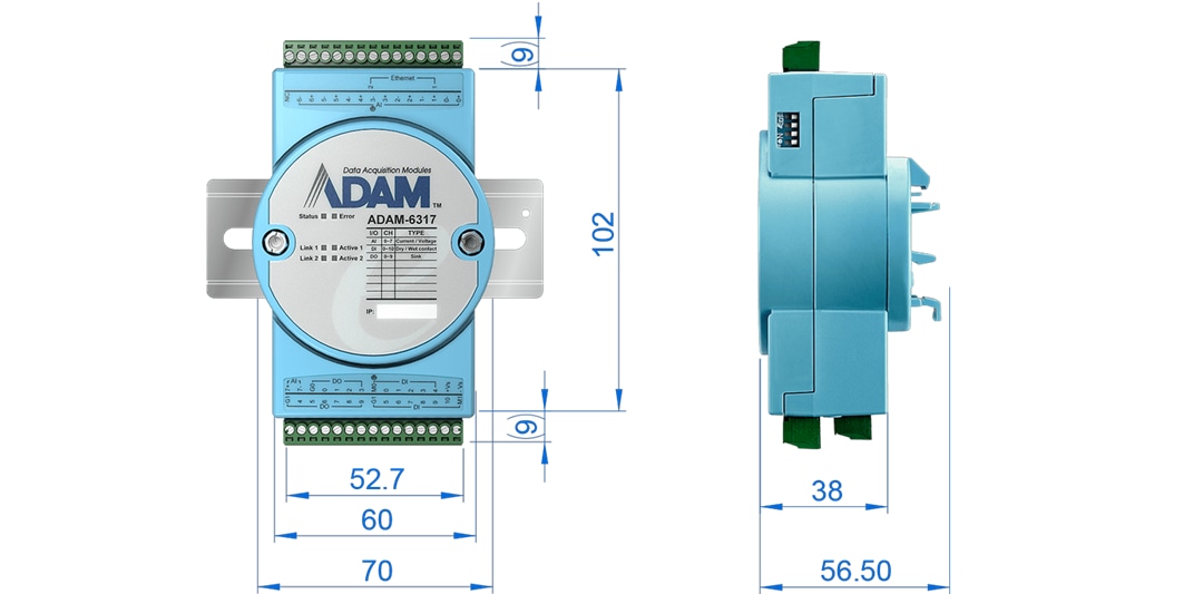 Advantech ADAM-6300 OPC UA以太网I/O模块