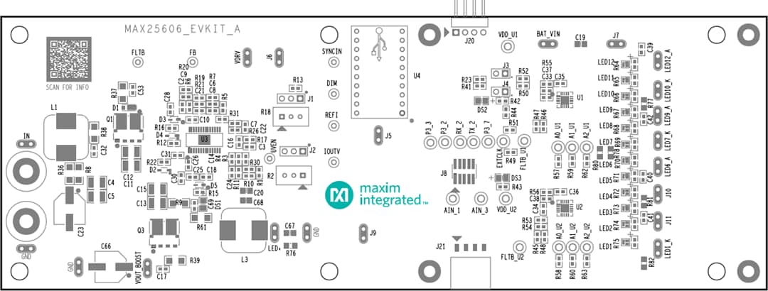 机械图纸 - Analog Devices / Maxim Integrated MAX25606EVSYS评估系统