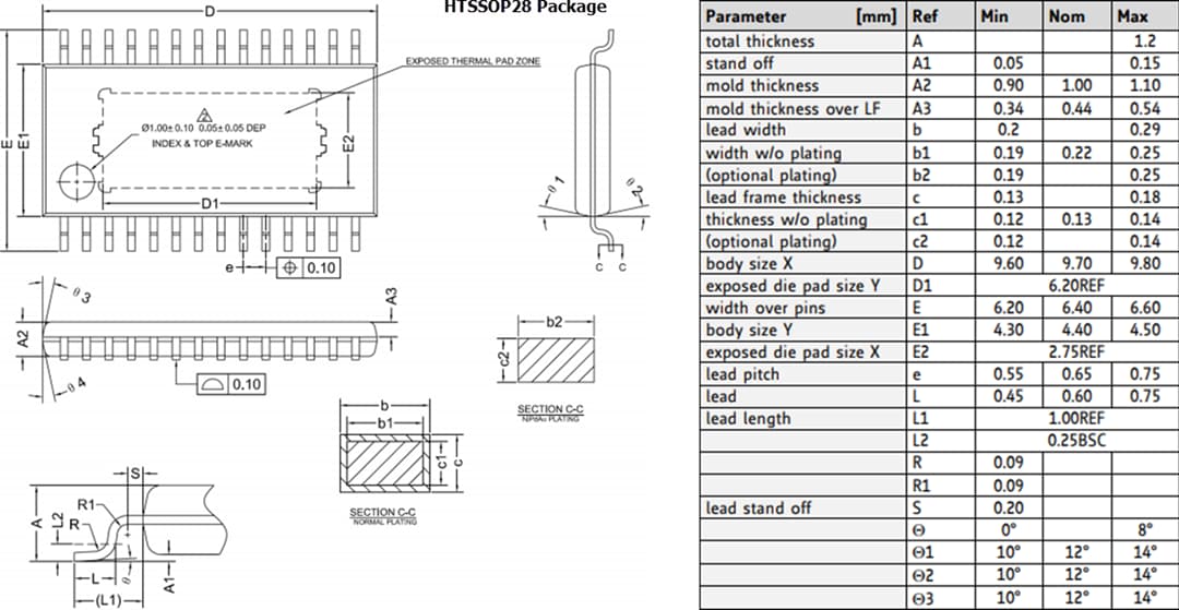 机械图纸 - Analog Devices / Maxim Integrated TMC2225步进驱动器
