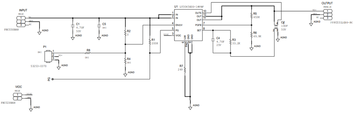 原理图 - Analog Devices Inc. SCP-LT3045-1-EVALZ评估板