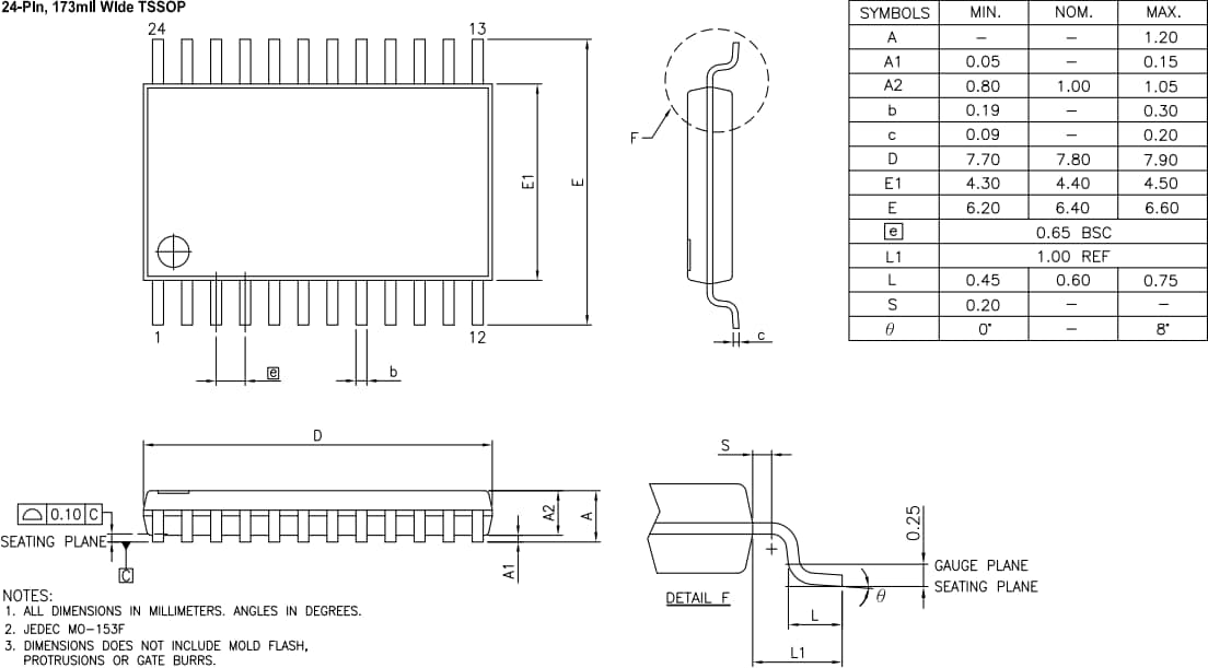 机械图纸 - Diodes Incorporated PI4IOE5V6416Q汽车用I2C总线I/O扩展器
