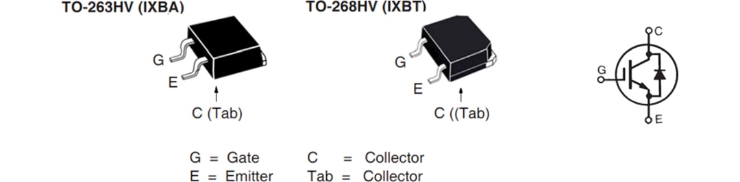 机械图纸 - IXYS IXBx14N300HV反向导通BiMOSFET™ IGBT