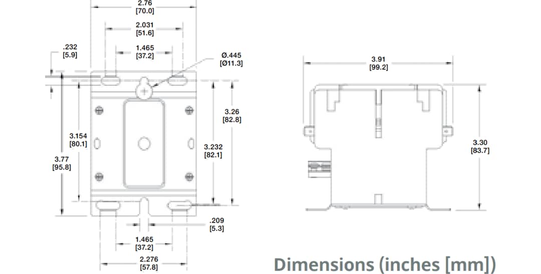 机械图纸 - Hartland Controls / Littelfuse HCC 3极50-60FLA限定用途接触器