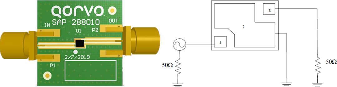 机械图纸 - Qorvo QPQ1298EVB评估板