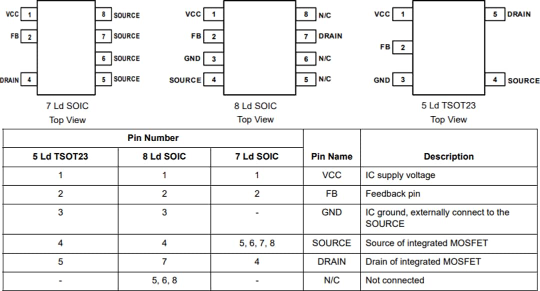 机械图纸 - Renesas Electronics RAA223011 700V非隔离交直流降压稳压器