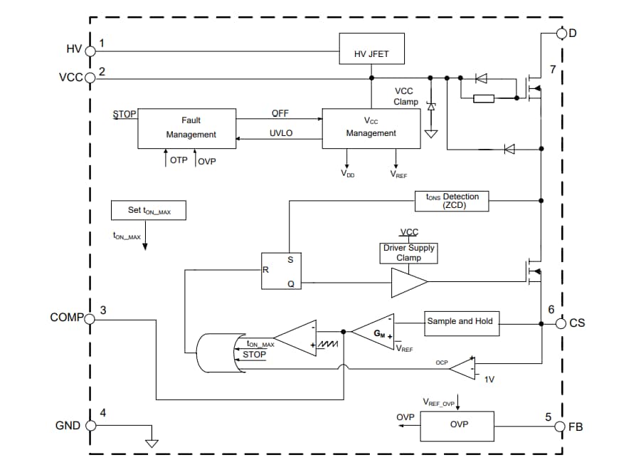 框图 - Diodes Incorporated AL1698K高效可调光LED驱动器