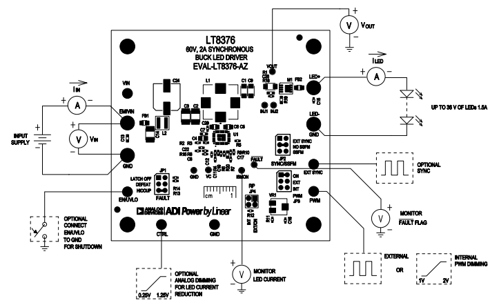 位置电路 - Analog Devices Inc. EVAL-LT8376-AZ评估板