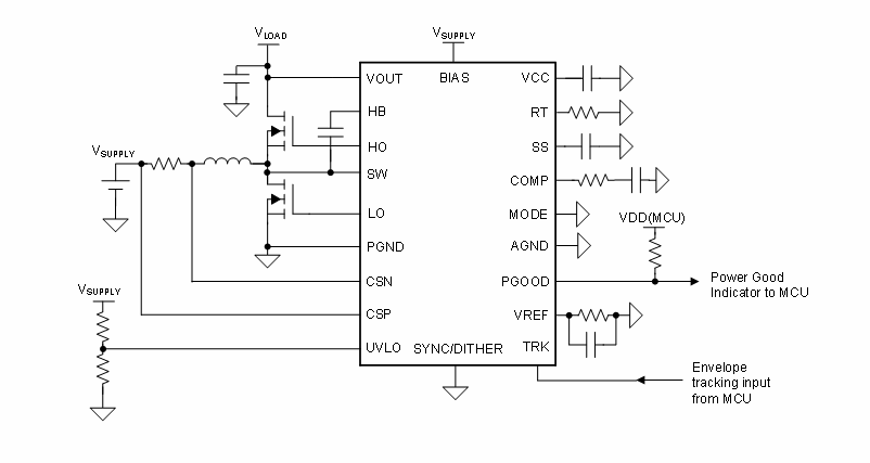 应用电路图 - Texas Instruments LM51231-Q1升压控制器