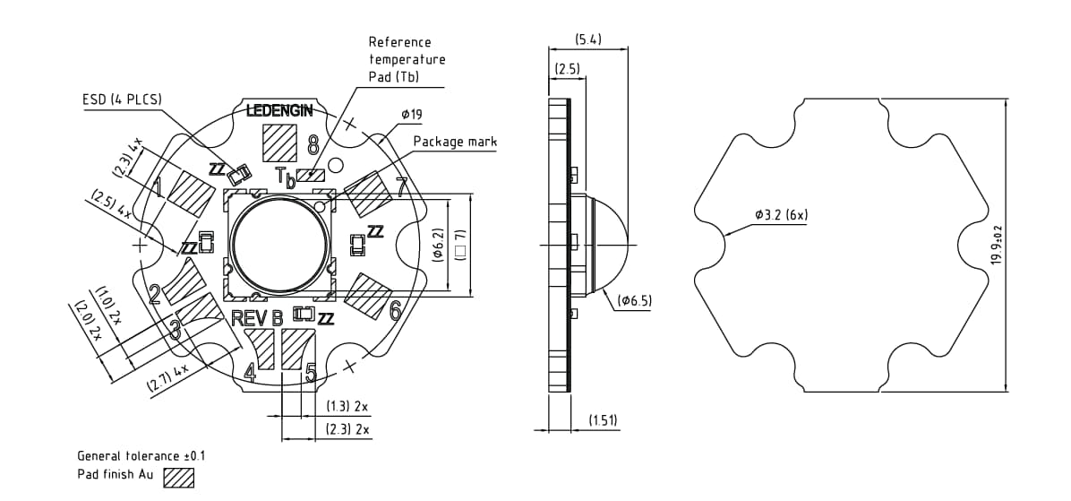 ams OSRAM LED ENGIN LuxiGen LZ4-V0UBH0 LZ4发射器